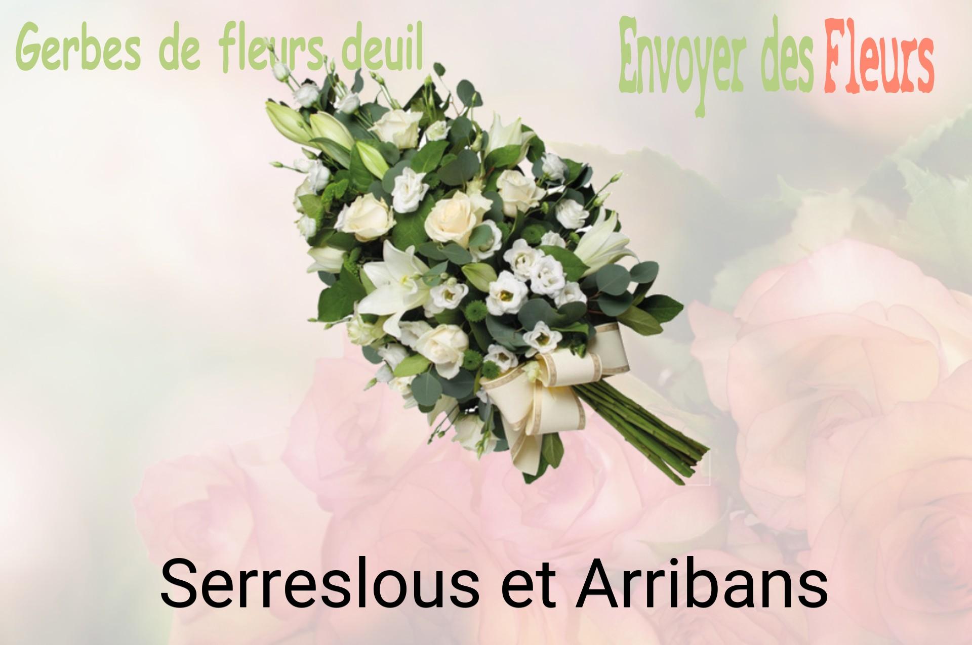 Gerbe de fleurs de deuil livrée à Serreslous-et-Arribans